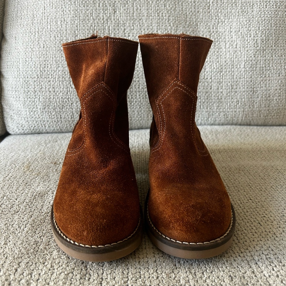 Brown Suede Ankle Boots - Picture 2 of 4